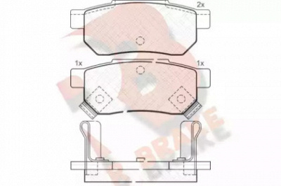 R BRAKE rb0752 -  Комплект тормозных колодок, дисковый тормоз
